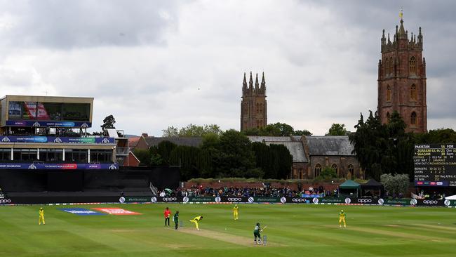 The scene at Taunton during Pakistan’s innings. Picture: Getty Images