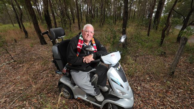 Rob Wiseman, 73, wants to thank three teenage boys for helping him after getting stuck in Gold Coast bushland. Picture: Glenn Hampson.