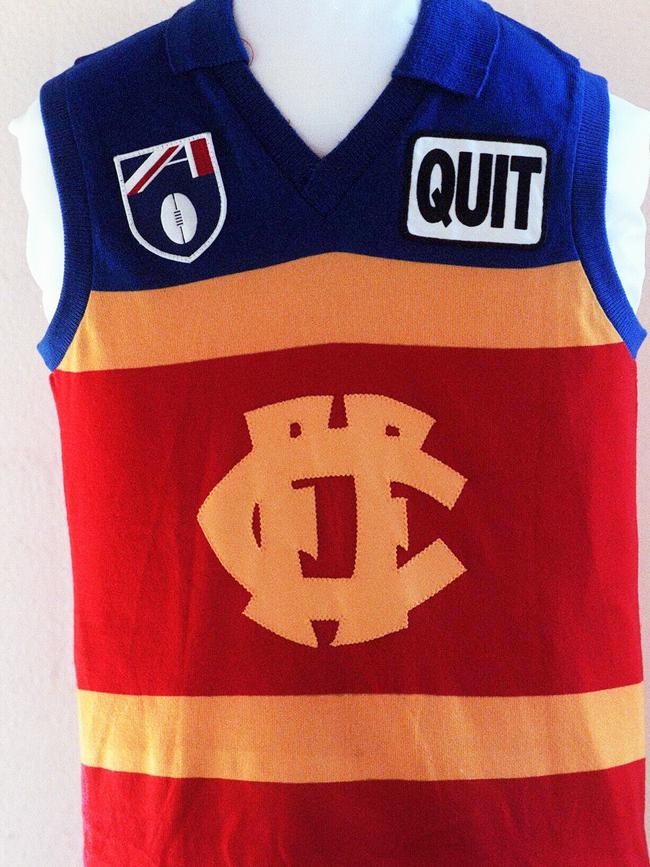 How the proposed Fitzroy Bulldogs jumper would have looked.