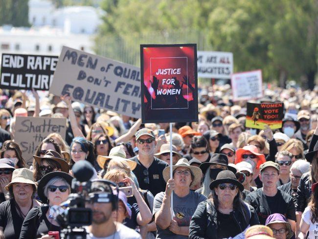 The Women's March 4 Justice Rally in Canberra, 2021. Picture: Gary Ramage