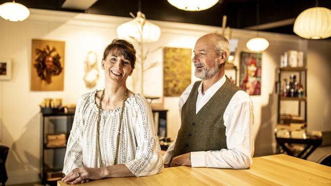 Nicola Rouleston and David Basser of artHouse in New Norfolk. Picture: Eddie Safarik