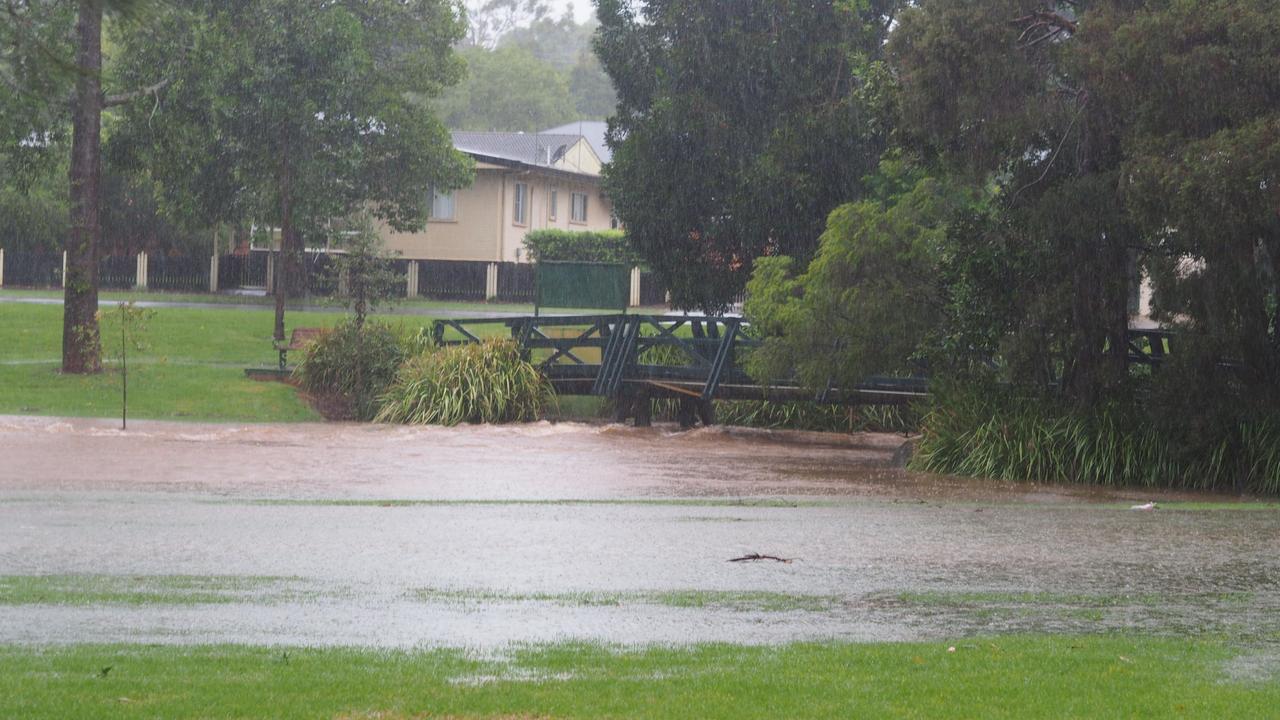 Flooding at Lake Annand at the Long Street roundabout, February 25 2022.