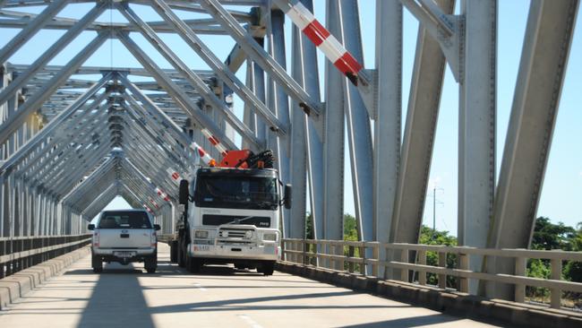 The Burdekin Bridge closes frequently in order to have trucks safely transported across.