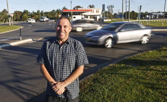 Clarence Valley deputy mayor Craig Howe stands at the disliked intersection.