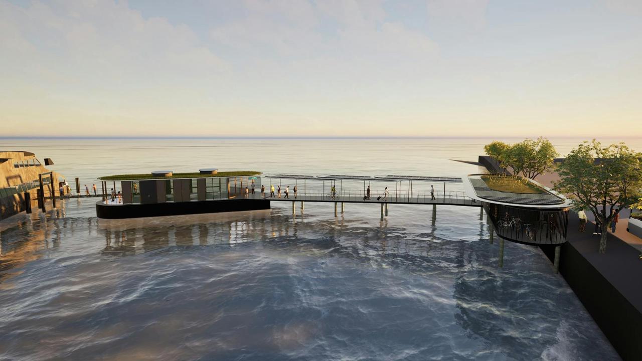 Concept design of proposed new Derwent Ferry terminal at Sandy Bay. Picture: Hobart City Council