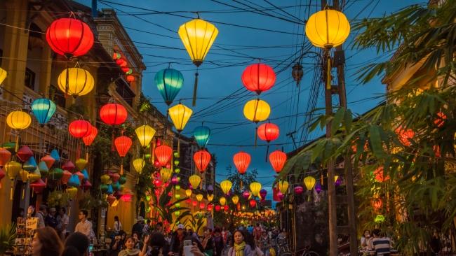 Colourful lanterns adorn Hoi An's Old Town. 