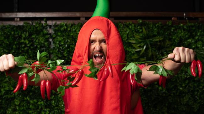 Jason O'Connor is ready to heat up Parramatta with the Sydney Chilli Festival. Pictures: Monique Harmer