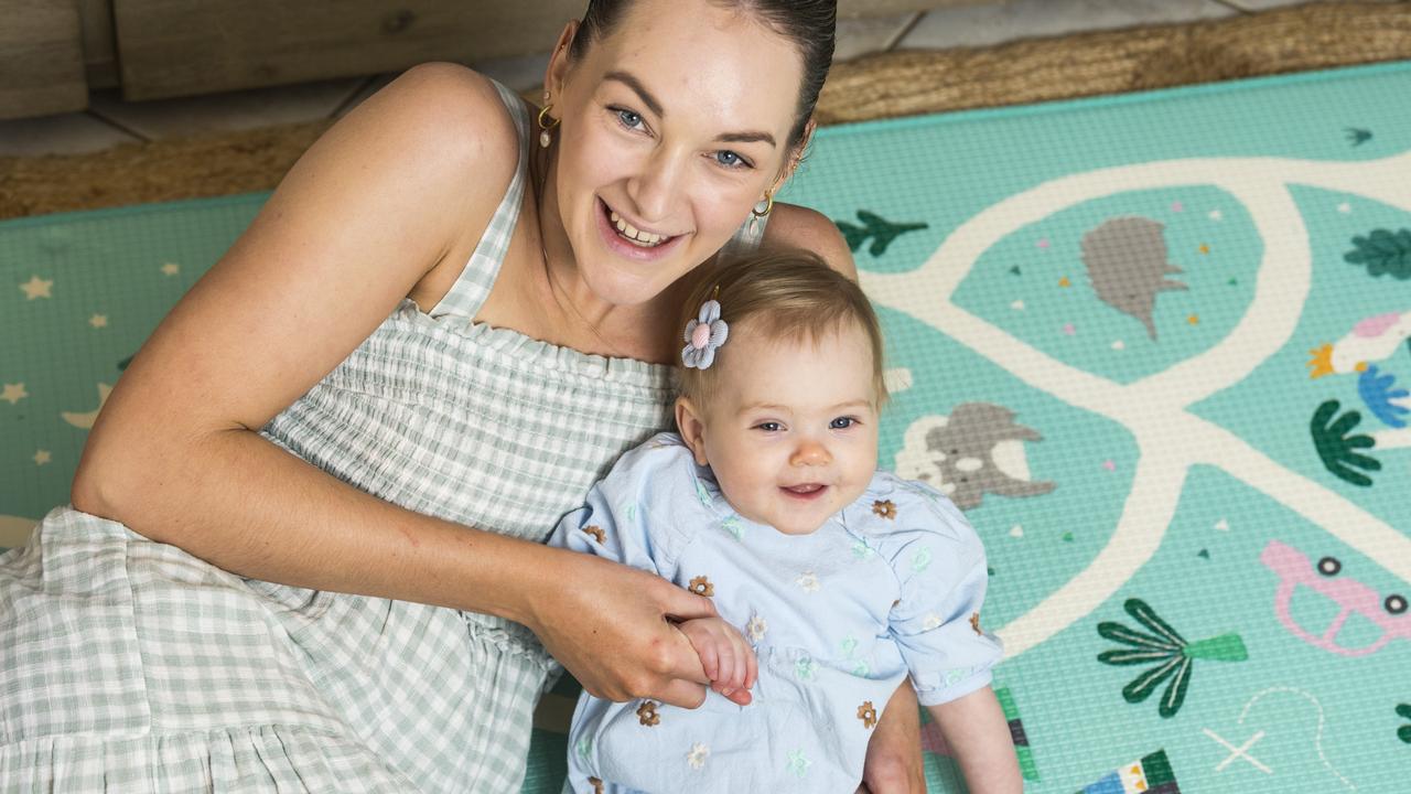 Baby Ruby Mason with her mum Ash Parker. Ruby has been named Toowoomba's cutest baby in an online poll by The Chronicle. Picture: Kevin Farmer