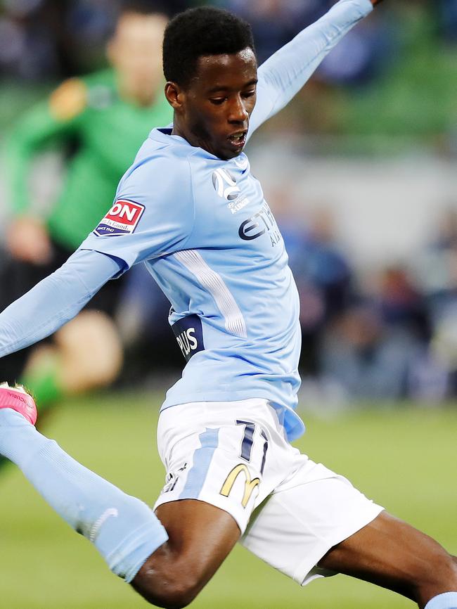 Melbourne City’s Bruce Kamau. Picture: Michael Klein