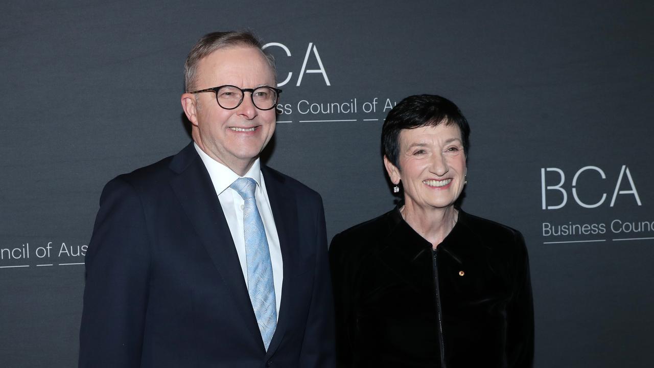 Business Council of Australia CEO Jennifer Westacott and Prime Minister Anthony Albanese. Picture: John Feder/The Australian.