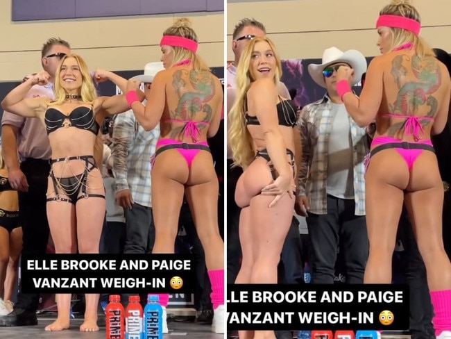 Elle Brooke and Paige Vanzant stripped down