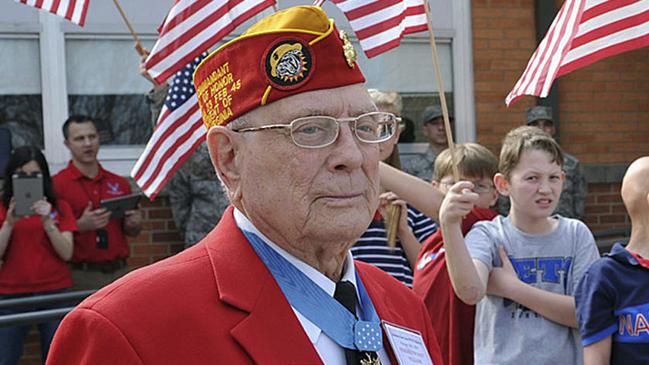 Hershel "Woody" Williams will flip the coin at the Super Bowl. Picture: AP.