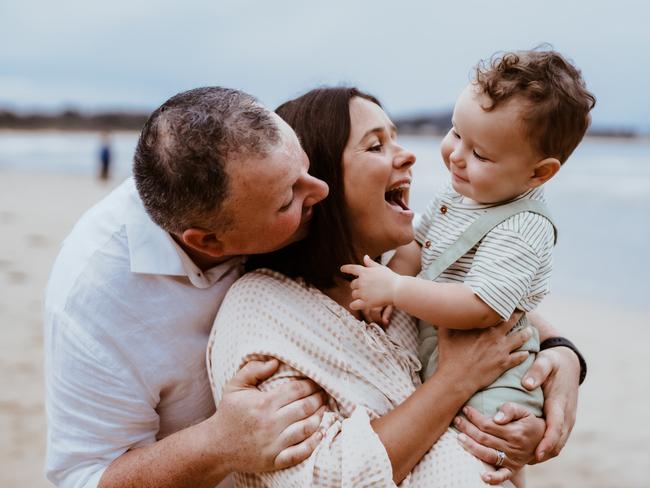 Llorca with her husband Dave and eldest son Jack. Picture: Paz Llorca