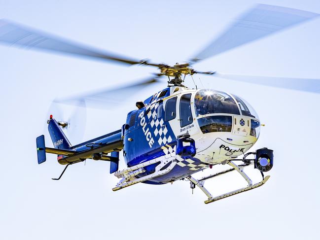 Photo of Polair 2 helicopter at Queensland Police Oxley Academy, Wednesday, October 6, 2021 - Picture: Richard Walker