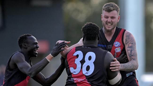 There was plenty to celebrate for Braybrook. Picture: Andy Brownbill