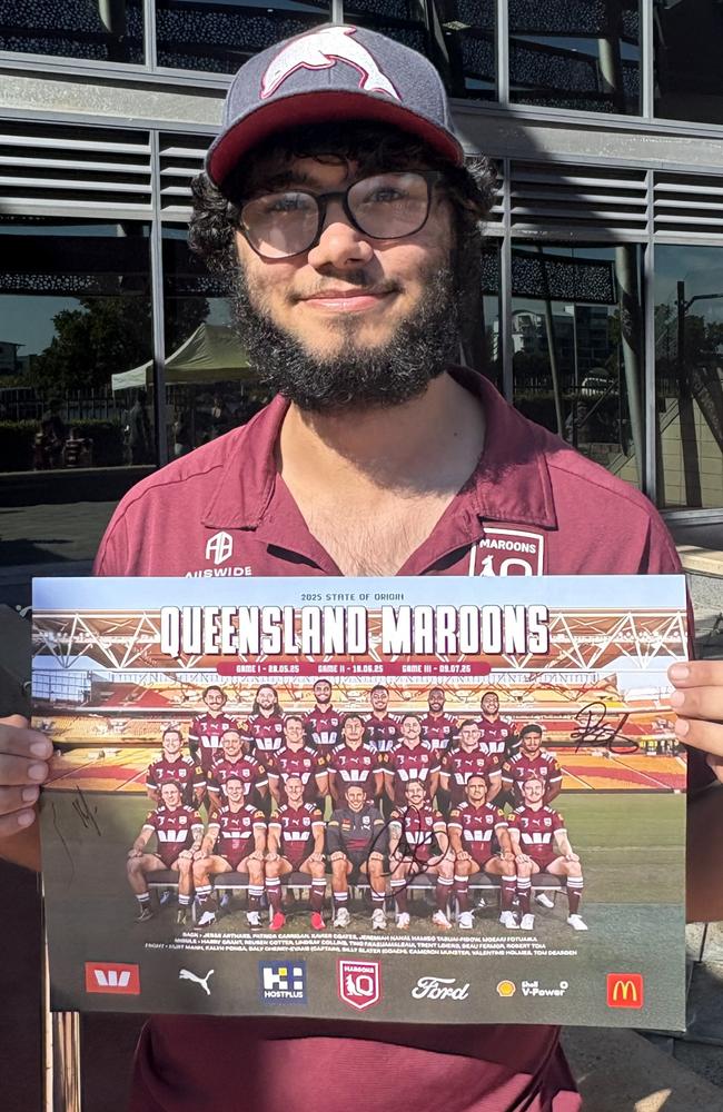 Michael at the Queensland Maroons Training Day Sunshine Coast Stadium