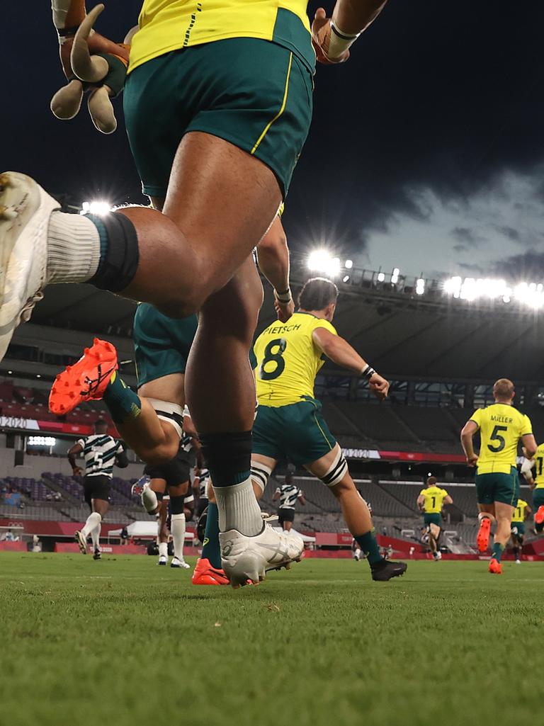 Australia’s Sevens team lost in the quarter-final. Picture: Getty Images