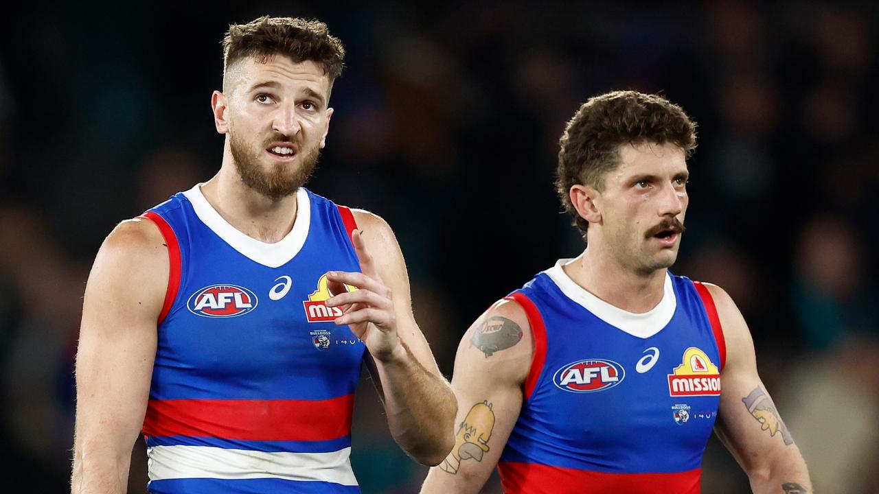 Dogs prime movers Marcus Bontempelli and Tom Liberatore. Picture: Michael Willson/AFL Photos