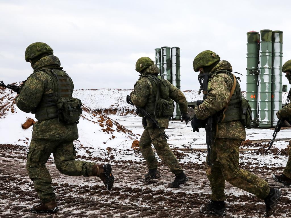 Russian troops entering the combat zone near the Crimean town of Dzhankoy. Picture: Sergei Malgavko/TASS via Getty Images