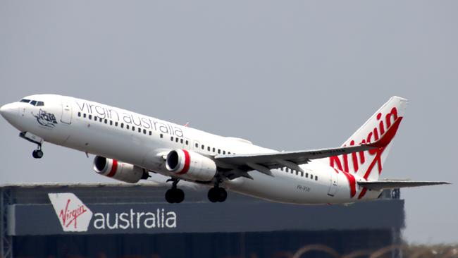 Virgin Australia plane departing from Brisbane Airport. Picture: David Clark Photography