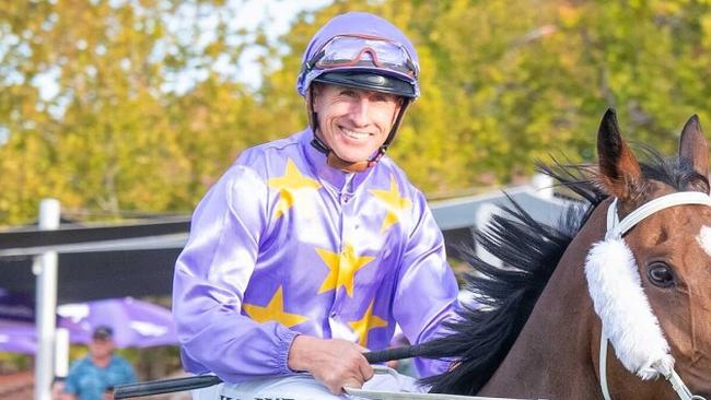 William Pike and his contender for The Quokka, Oscar's Fortune. Picture: Western Racepix.,