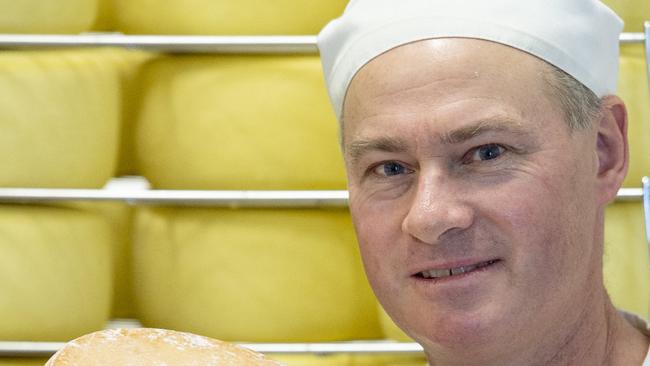 Prom Country Cheese is making one of Australia's first commercial lines of raw milk cheese. Pictured is cheesemaker Burke Brandon. PHOTO: ZOE PHILLIPS