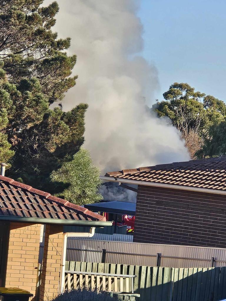 The fire broke out on Amsterdam Rd just before 8.30am. Picture: Supplied