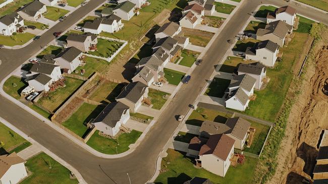 New houses under construction.