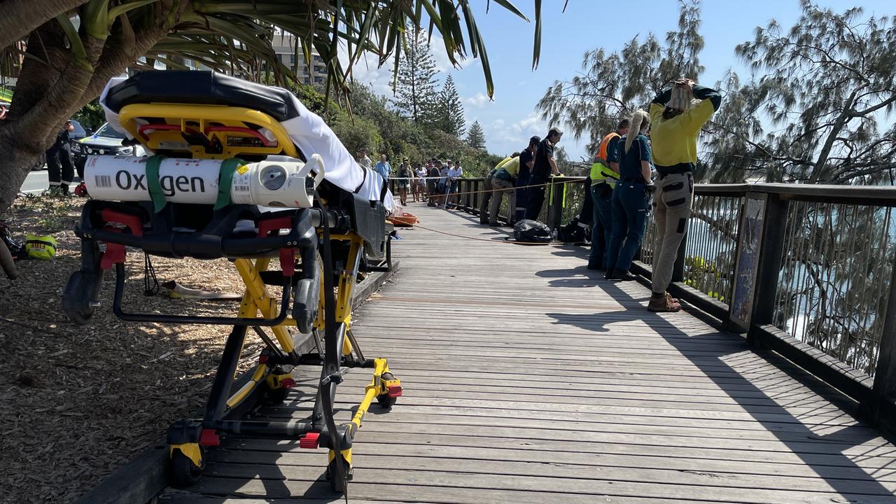 Emergency services on scene at Point Perry, Coolum Beach on Wednesday, September 14, 2022.