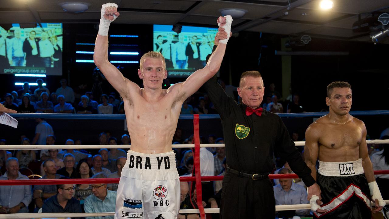 Brayd Smith after a fight in 2014. Photo: Kevin Farmer.