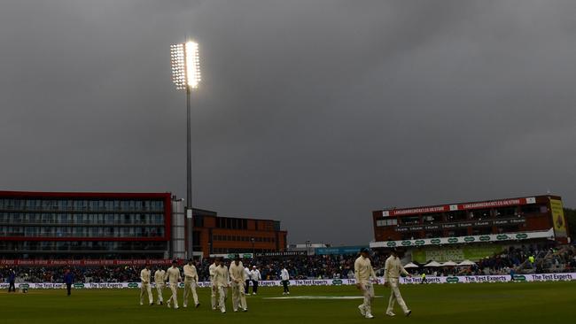 The summer game became in impromptu day-night Test in northern England.