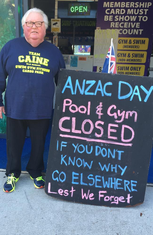 Trainer Dick Caine is showing his support for diggers,