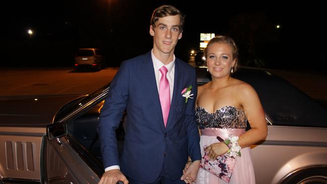 Alex Connell and Rosie Moller at the St John's Formal in Roma.