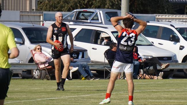 Merbein's Ash Rowe was a standout performer in the Magpies' win over Mildura. Picture: Michael DiFabrizio