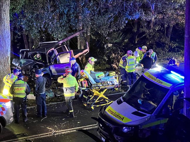 The scene moments after the fatal crash. Picture: Supplied