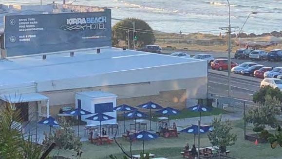 The Kirra Beach Hotel beer garden on the southern Gold Coast.