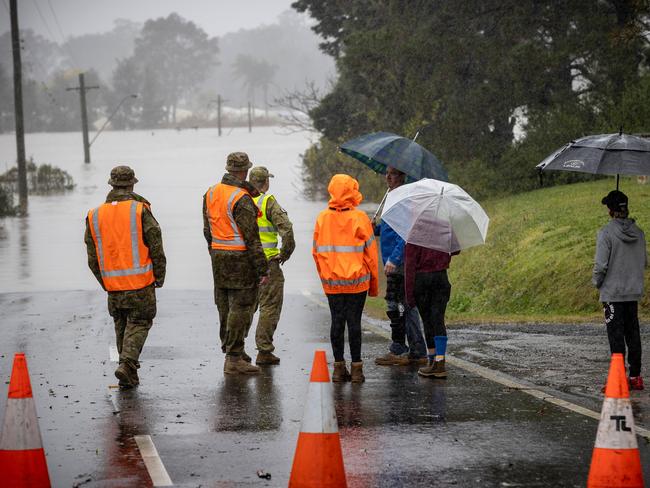 The same battle-ready vehicles Australia sent to Ukraine have been rolled out in Sydney to help with flood evacuations. Image: ADF Twitter