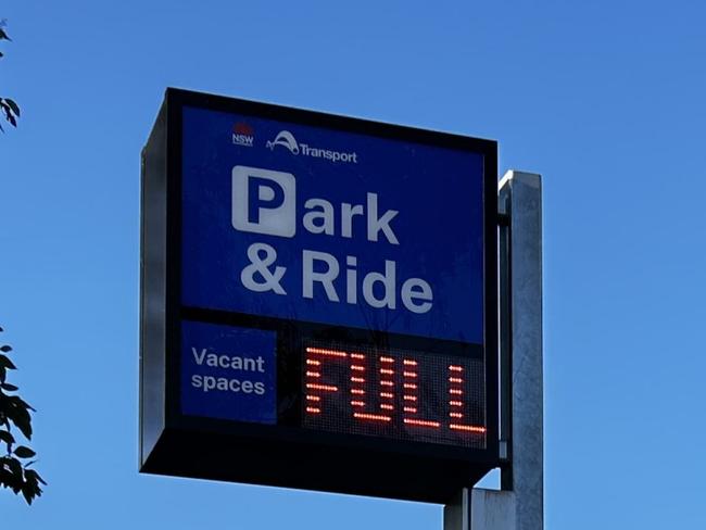 Sydney Metro Station car parks are reaching maximum capacity by 7am, Monday through Friday, causing havoc for commuters. Picture: Supplied