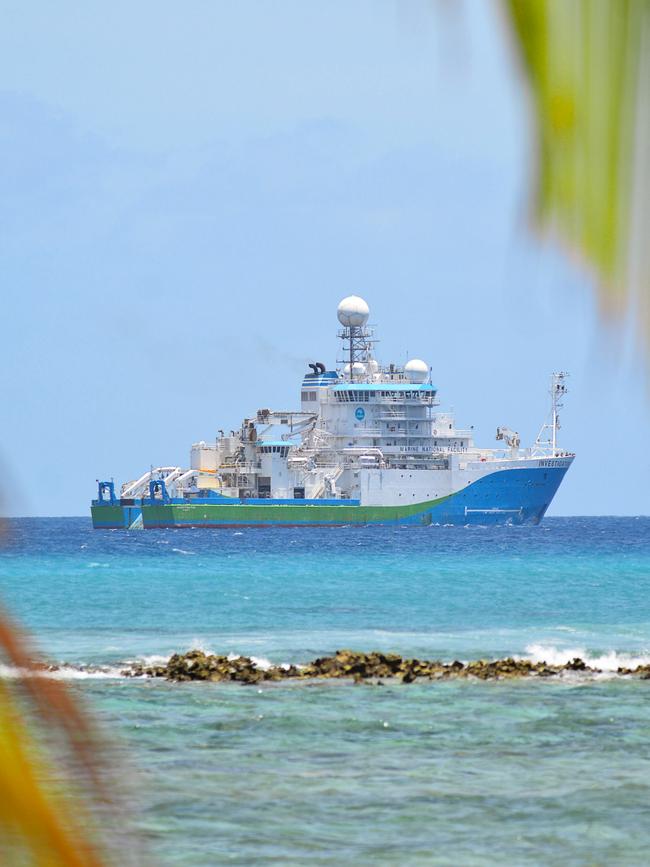 The tropical Cocos (Keeling) Islands were a contrast to RV Investigator voyages in Antarctic waters. Picture: Rohan Newton