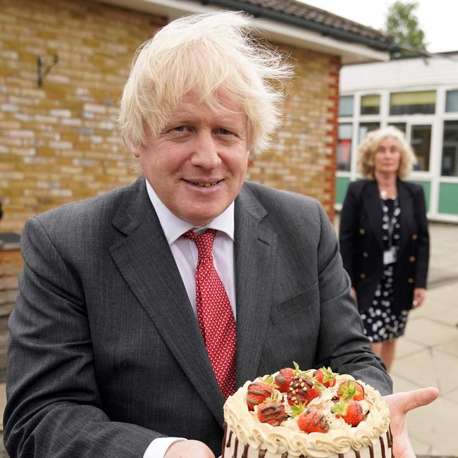 Johnson has admitted staff gathered to wish him happy birthday. Picture: Andrew Parsons/10 Downing Street/AFP