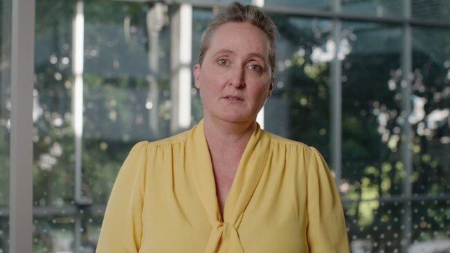 New Qantas CEO Vanessa Hudson in a video apologising for not delivering for customers and supporting staff.