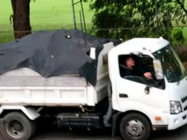 An allegedly drunk truck driver has left a trail of damage and asbestos strewn over cars after crashing into several vehicles in Sydney's Cronulla. Picture: 7News