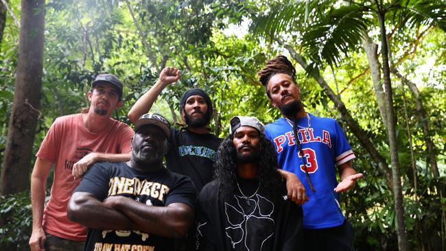 Cairns-based hip-hop group R.3.B will release their new single, Far North, at the Cairns Indigenous Art Fair in July. Picture: Catherine Duffy