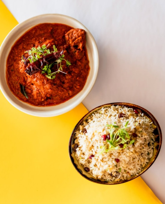 Dishes at Indii Flavours restaurant on O'Connell St, North Adelaide.