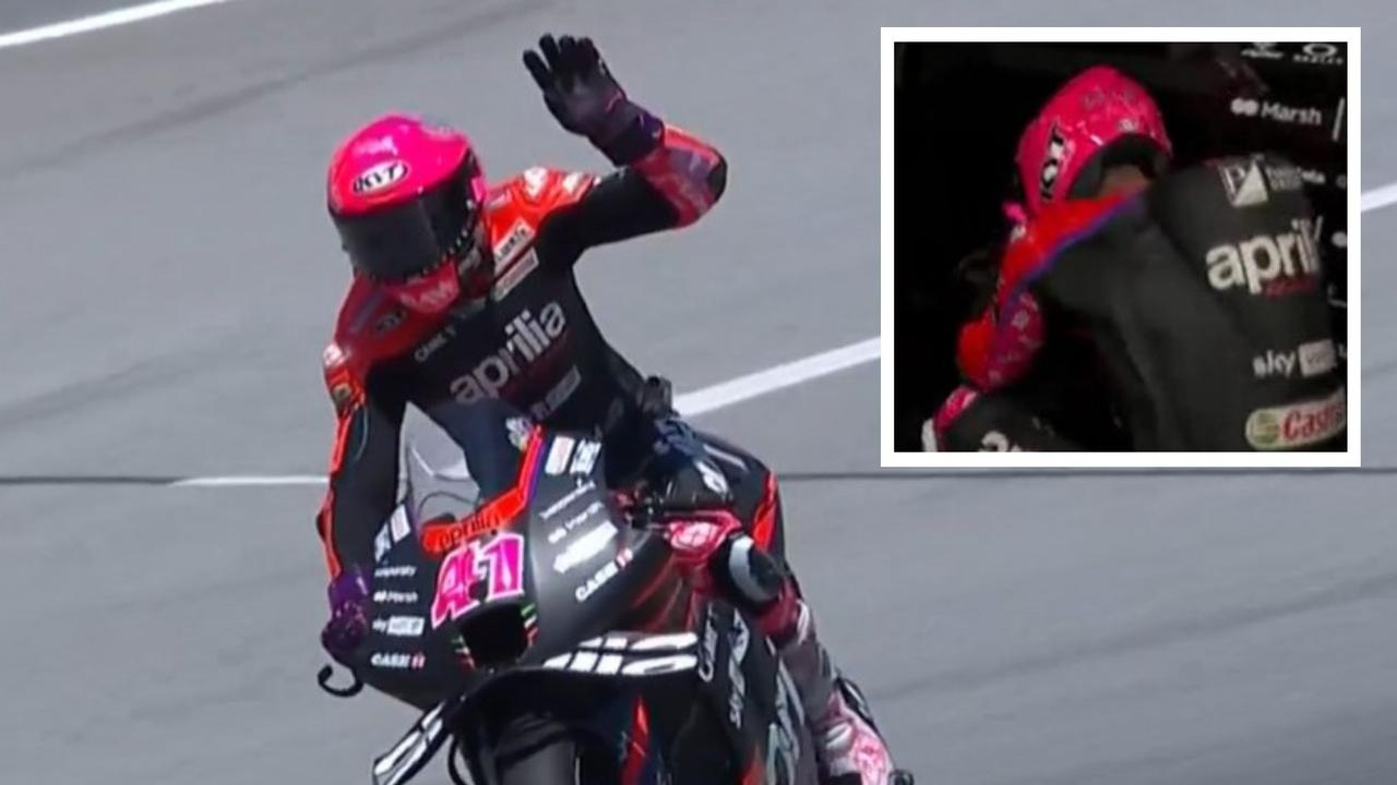 Aleix Espargaro made an awful mistake. Photo: Fox Sports