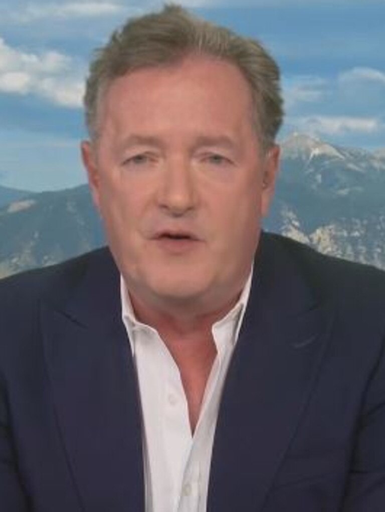 Piers Morgan lashed out Lovato for “bullying” his favourite frozen yoghurt shop. Picture: Supplied