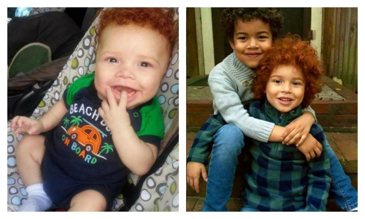 Ginger mixed race store baby