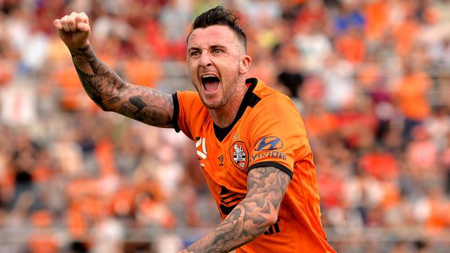 Brisbane Roar striker Toy O’Donovan is hoping to cop some heat from Newcastle Jets fans in their bottom-of-the-table battle. Picture: Getty Images