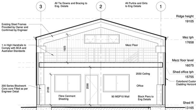 DA exterior plans for the doggie daycare.