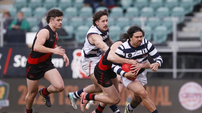 Allen Christensen Lauderdale playing coach. TSL grand final 2024 - North Launceston V Lauderdale. Picture: Nikki Davis-Jones